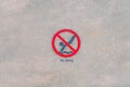 No diving warning sign at the poolside . Royalty Free Stock Photo