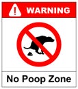 No dog poop sign illustration on white background