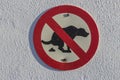 No dog poop sign