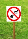 No dog pooping and sign Royalty Free Stock Photo