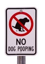 No dog pooping sign Royalty Free Stock Photo