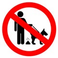 No dog pooping sign