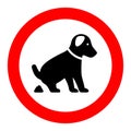 No dog pooping warning sign Royalty Free Stock Photo