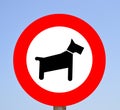 No dog walking allowed order sign Royalty Free Stock Photo