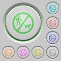 No dog walking push buttons Royalty Free Stock Photo