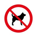 No dogs allowed, warning sign isolated signage, dog stop, Not allowed Royalty Free Stock Photo