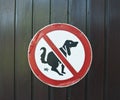 No dogs excrements sign