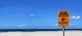 No dogs sign on beach Royalty Free Stock Photo