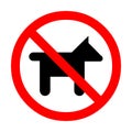 No dogs sign illustration Royalty Free Stock Photo