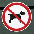 No dogs sign