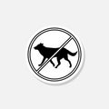 No Dogs sticker icon