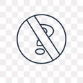 No doubt vector icon isolated on transparent background, linear