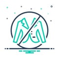 Mix icon for No Dress Code, dress and fashion Royalty Free Stock Photo
