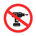 no drilling repair sign symbol