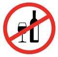 No drink sign