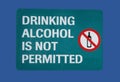No drinking alcohol sign