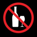 No Drinking Sign prohibition sign Alcohol