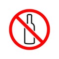 No drinking sign silhouette Royalty Free Stock Photo