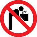 No drinking water sign Royalty Free Stock Photo