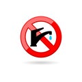 No Drinking water sign in white background Royalty Free Stock Photo