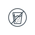 no drinks icon vector from ramadan concept. Thin line illustration of no drinks editable stroke. no drinks linear sign for use on Royalty Free Stock Photo