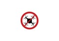 No drones ban sign symbol drones vector