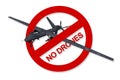 No Drones Sign Isolated Royalty Free Stock Photo