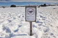 No Drones Sign Vatnajokull National Park Iceland