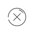 No dry clean line icon