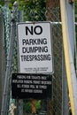 No Dumping Sign