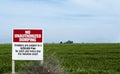 No Dumping sign in field Royalty Free Stock Photo