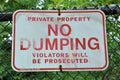 No Dumping sign Royalty Free Stock Photo