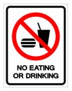 No Eating Or Drinking Symbol Sign, Vector Illustration, Isolate On White Background Label .EPS10 Royalty Free Stock Photo