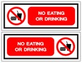 No Eating Or Drinking Symbol Sign, Vector Illustration, Isolate On White Background Label .EPS10 Royalty Free Stock Photo