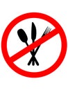 No Eating Sign. No food.