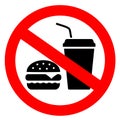 No eating vector sign