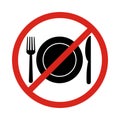 No eating vector sign,no food or drink allowed