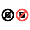 No editorial, select, text icon. Simple glyph, flat vector of text editor ban, prohibition, embargo, interdict, forbiddance icons Royalty Free Stock Photo