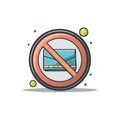 No Email Icon Prohibited Mail Sign Vector Illustration for Restricted Digital Communication Royalty Free Stock Photo