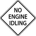 No Engine Idling Sign On White Background Royalty Free Stock Photo