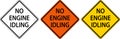 No Engine Idling Sign On White Background Royalty Free Stock Photo