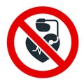 No entrance for people with cardiac pacemaker prohibitory sign