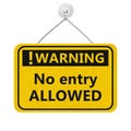 No Entry Allowed warning sign Royalty Free Stock Photo