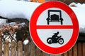 No entry for cars and motorbikes at Hallstatt, Austria