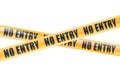 No Entry Caution Barrier Tapes, 3D rendering