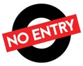 No entry caution stamp