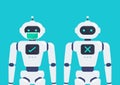 No entry without face mask Android Robot model