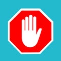 No entry hand sign