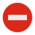 No entry icon, flat style.