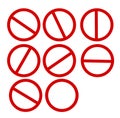 No entry icon.Traffic sign illustration, Not Allowed Sign, isolated on the white.